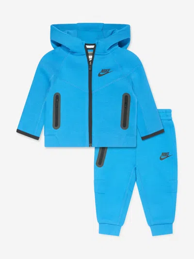 Shop Nike Baby Tech Fleece Tracksuit In Blue
