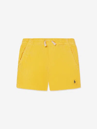 Shop Ralph Lauren Boys Prepster Logo Shorts Us 10 - Uk 8 Yrs Yellow