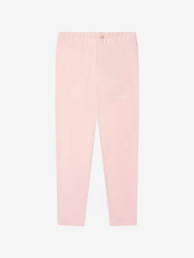 Shop Off-white Girls Bookish Diag Leggings In Pink
