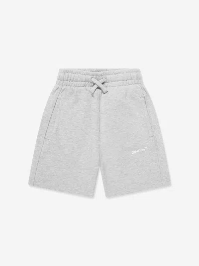Shop Off-white Boys Monster Arrow Sweat Shorts In Grey
