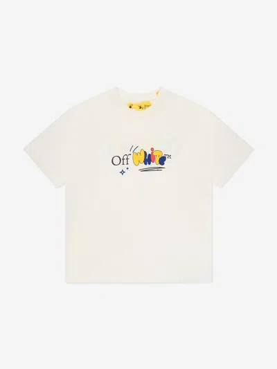 Shop Off-white Boys Funny T-shirt In White