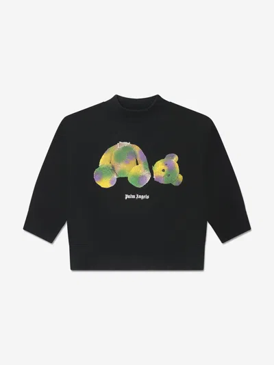Shop Palm Angels Boys Pop Pa Bear Sweatshirt In Black