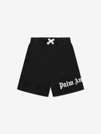Shop Palm Angels Boys Classic Overlogo Sweat Shorts In Black