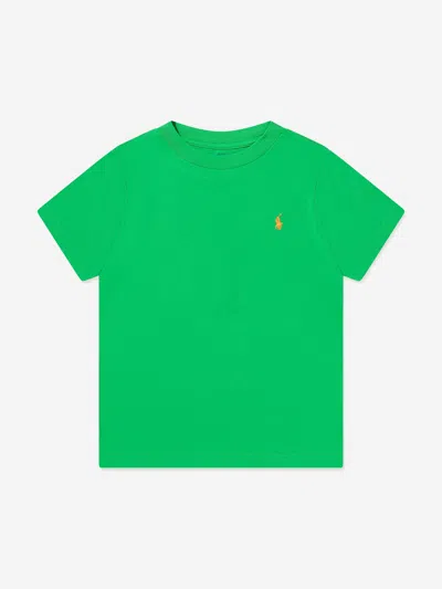 Shop Ralph Lauren Boys Logo T-shirt In Green