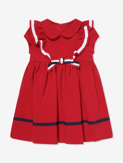 Shop Patachou Girls Cruise Polo Dress In Red