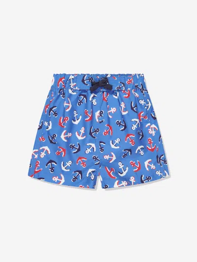 Shop Rachel Riley Baby Boys Anchor Swim Shorts In Blue