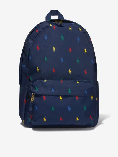 Shop Ralph Lauren Kids Polo Pony Backpack (h:28cm) 0 - 6 Mths Blue