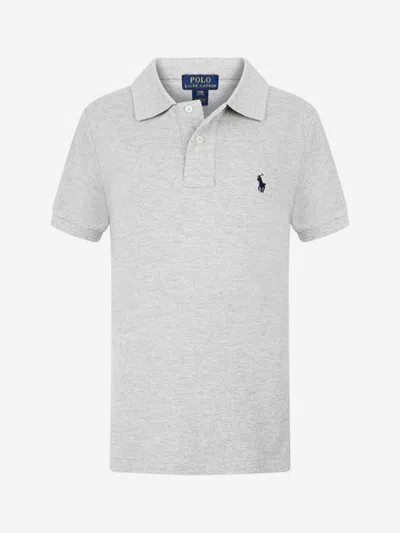 Shop Ralph Lauren Boys Short Sleeve Polo Top 16 Yrs Grey