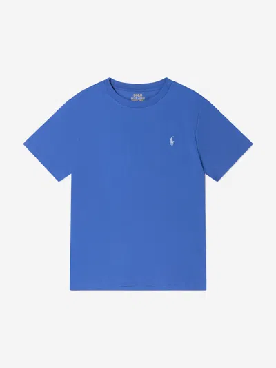 Shop Ralph Lauren Boys Logo T-shirt Us S - Uk 6 - 7 Yrs Blue
