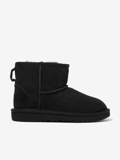 Ugg Kids Suede Classic Mini Ii Boots Eu 31 Us 13 Black In Black