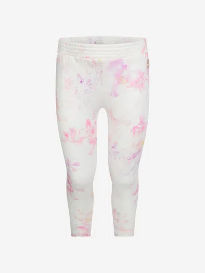Shop Roberto Cavalli Girls & Floral Print Leggings S (12 Yrs) Pink