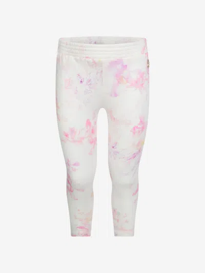 Roberto Cavalli Girls & Pink Floral Print Leggings S (12 Yrs) In Pink