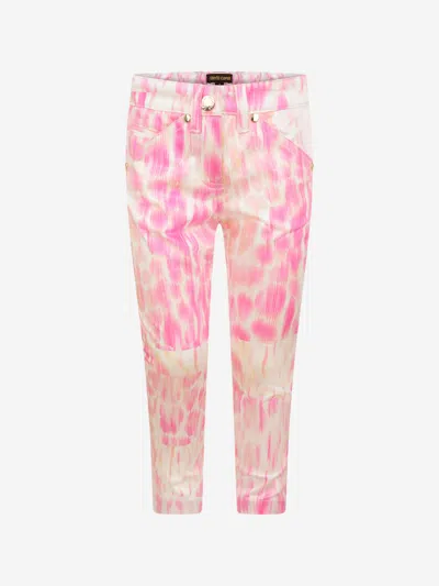 Shop Roberto Cavalli Girls Leopard Print Trousers 6 Yrs Pink