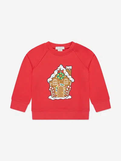 Shop Stella Mccartney Kids Gingerbread House Sweatshirt In Red