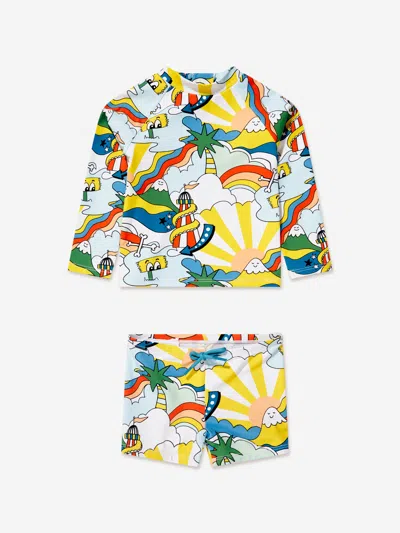 Shop Stella Mccartney Baby Boys Swim Set In Multicoloured