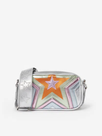 Shop Stella Mccartney Girls Star Shoulder Bag In Silver