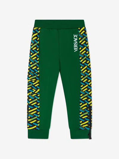 Versace Boys Logo Joggers 5 Yrs Green In Green