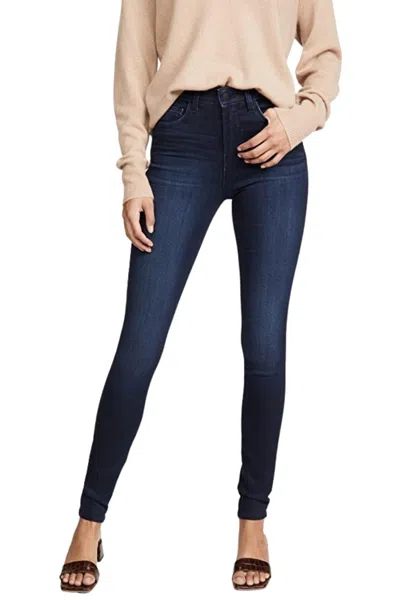 Shop L Agence Marguerite High Rise Skinny Jeans In Marino Blue In Multi