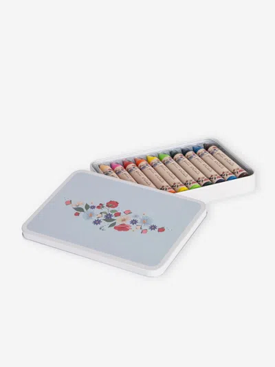 Shop Konges Slojd Kids 10 Piece Beeswax Crayons Set In Multicoloured