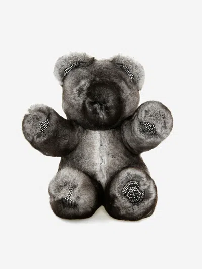 Shop Philipp Plein Unisex Teddy Bear In Grey