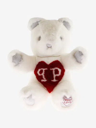 Shop Philipp Plein Unisex Teddy Bear In White