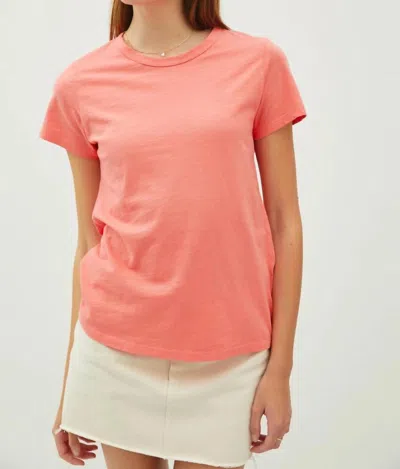 Shop Be Cool Garment Dyed Slub Tee In Poppy In Red