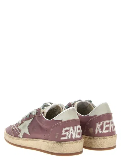 Golden Goose Ball Star Leather Sneakers In Pink