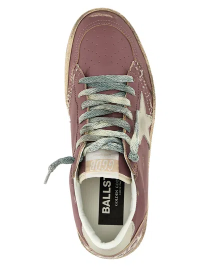 Golden Goose Ball Star Leather Sneakers In Pink