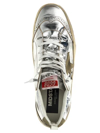 Shop Golden Goose 'mid Star' Sneaker In Silver