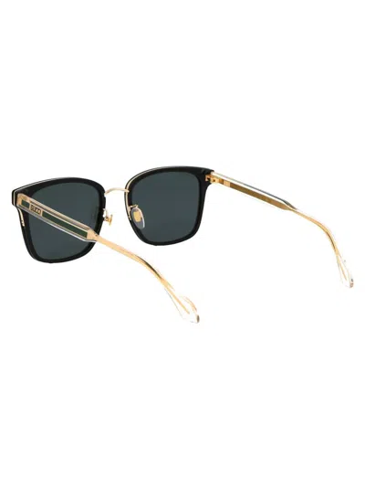 Shop Gucci Sunglasses In 003 Black Crystal Grey