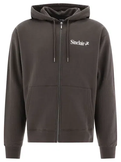 Shop Sinclair "sagittarius" Zipped Hoodie In Grey