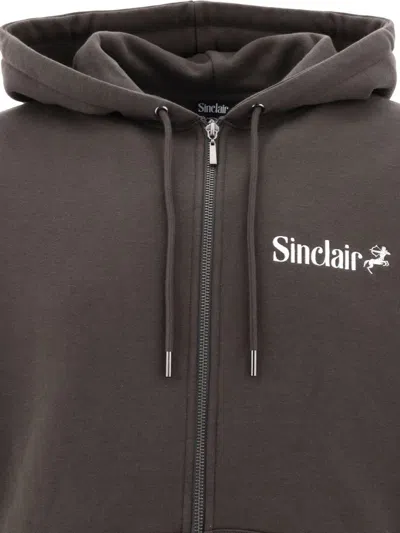 Shop Sinclair "sagittarius" Zipped Hoodie In Grey