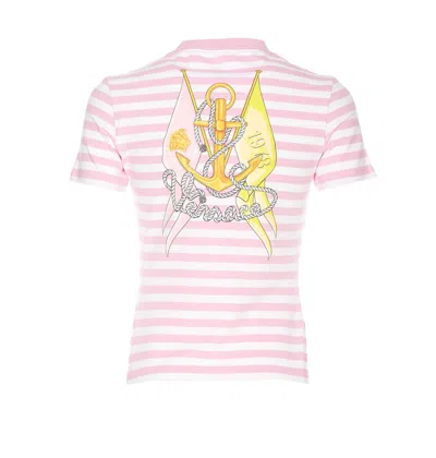 Shop Versace T-shirts And Polos In Pink
