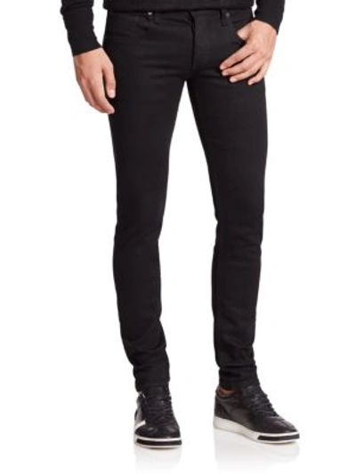 Rag & Bone Standard Issue Skinny Five-pocket Jeans In Black