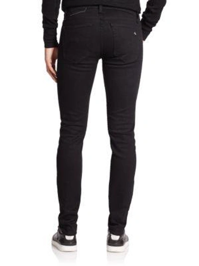 Shop Rag & Bone Standard Issue Skinny Five-pocket Jeans In Black