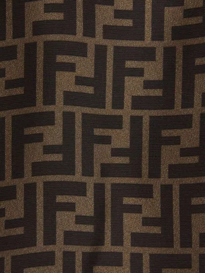 Shop Fendi ‘ff' Bowling Shirt In Brown