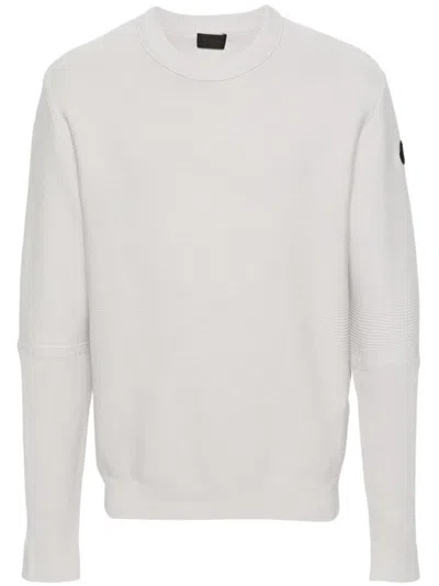 Moncler Gray Patch Sweater In Grey