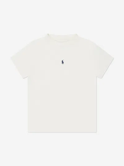 Shop Ralph Lauren Boys Logo T-shirt In White
