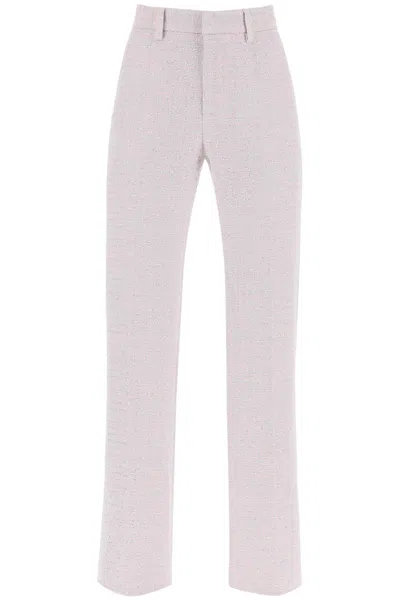 Shop Alessandra Rich Pants In Tweed Boucle' In Rosa