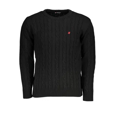 Shop U.s. Grand Polo Black Fabric Sweater
