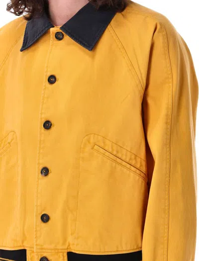 Shop Bode Banbury Jacket In Yellow Black