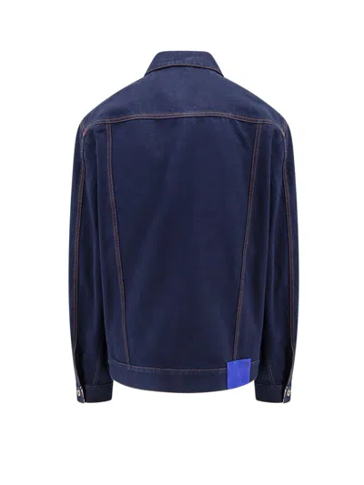 Shop Burberry Jacket In Blue