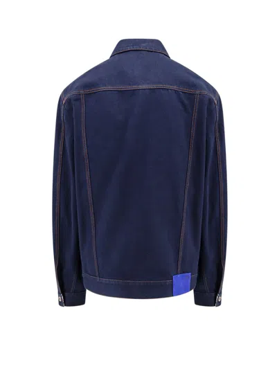Burberry Men Denim Jacket In Blue