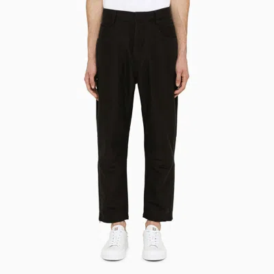 Shop Stone Island Shadow Project Baggy Trousers In Black