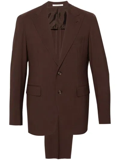 Shop Tagliatore Vesuvius Suit Clothing In Brown