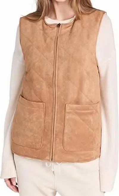 Shop Z Supply Cosmos Reversible Vest In Camel Brown In Yellow
