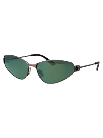 Shop Balenciaga Sunglasses In 005 Grey Grey Green