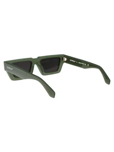 Shop Off-white Sunglasses In 5707 Sage Green
