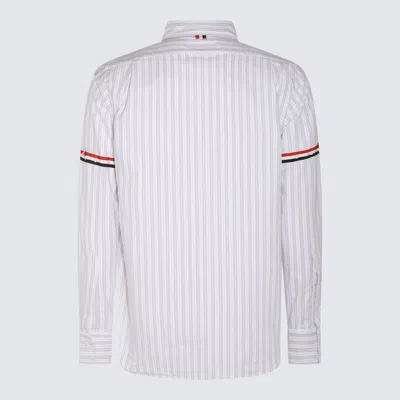 Shop Thom Browne Med Grey Cotton Shirt