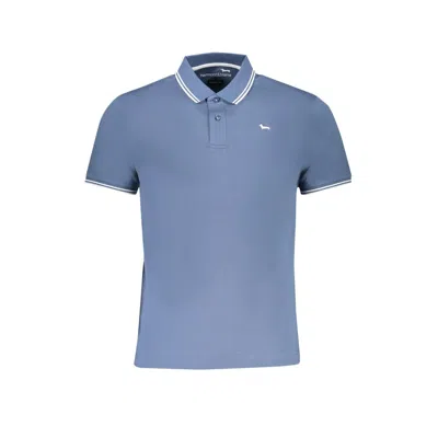 Shop Harmont & Blaine Cotton Polo Men's Shirt In Blue